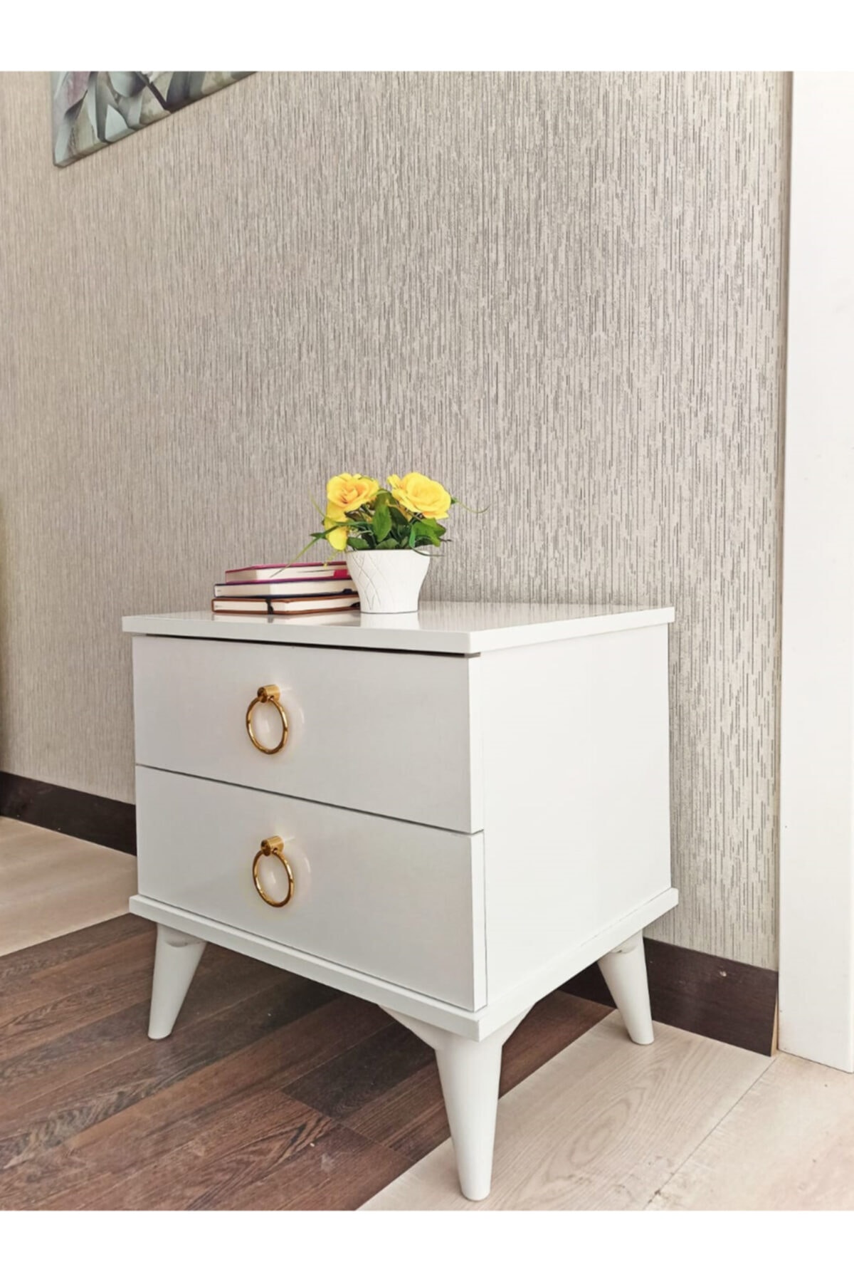 Viola Consept Komidin / Şifonyer 2 Çekmece Altın / Yatak Odası / Genç Odası / Cocuk Odası / Bebek Odası fotoğrafı 3 (önizleme)