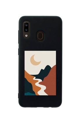 Samsung A20 Landscape Art Premium Silikonlu Siyah Telefon Kılıfı MCSAMA20LLNDA