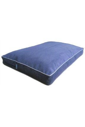 Visco Dolgulu Çift Taraflı Ve Fermuarlı Yıkanabilir Buyuk Köpek Yatağı Medium 60x70x10cm M-FLAT-BLUE