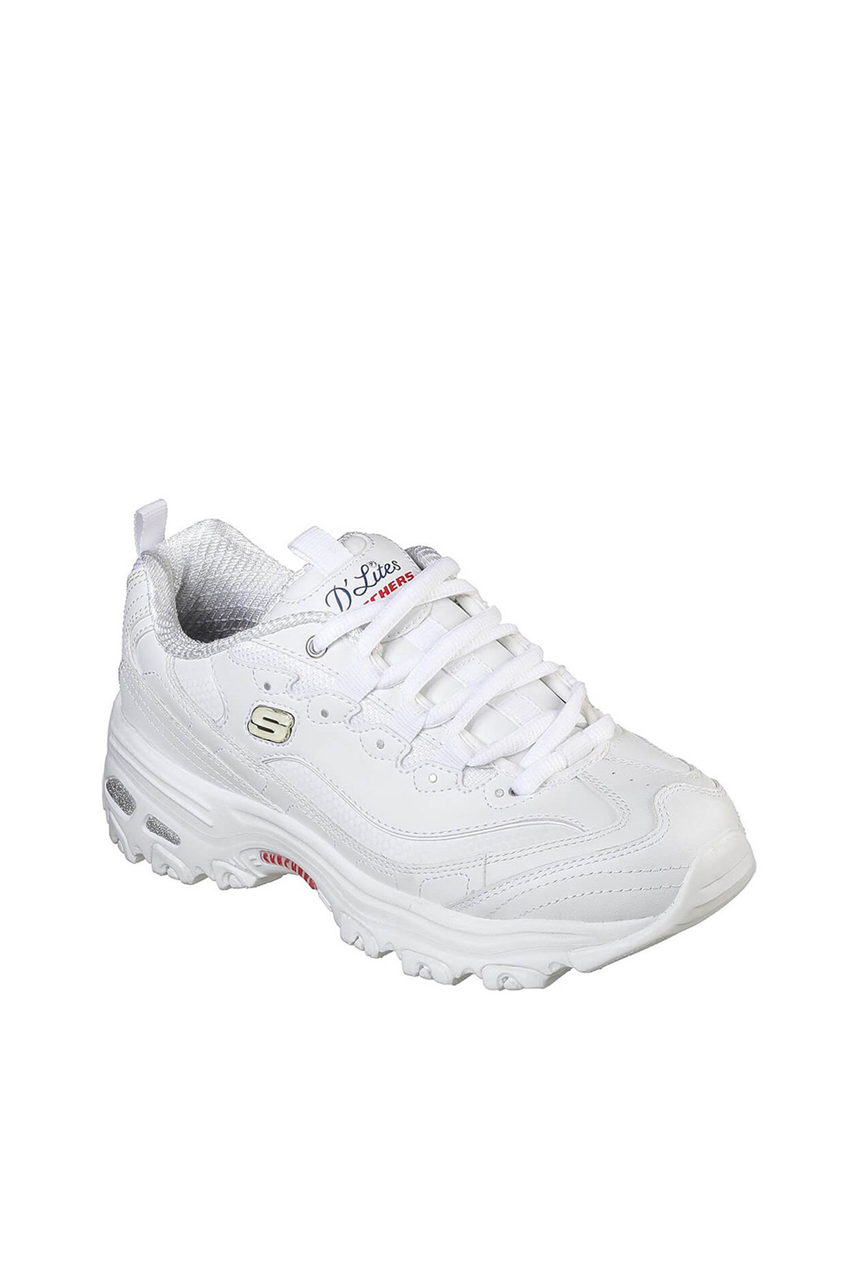 اسنیکر زنانه سفید اسکیچرز | 11931-WNVR اورجینال - تصویر 9