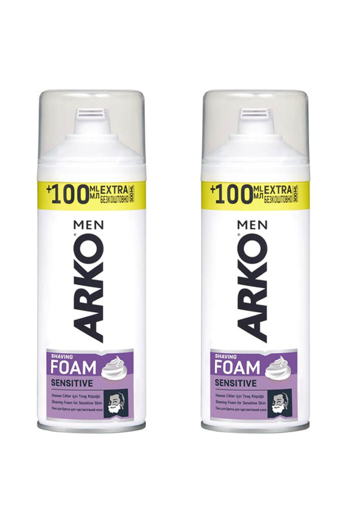 ARKO Tıraş Köpüğü Sensitive 300 ml x 2 Adet