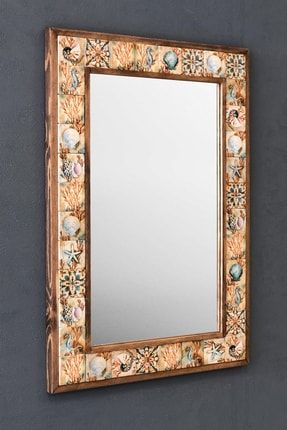 Masif Çerçeveli Mozaik Taş Ayna 43 Cm X 63 Cm (morocco-etnik Desen) AYN4060-012