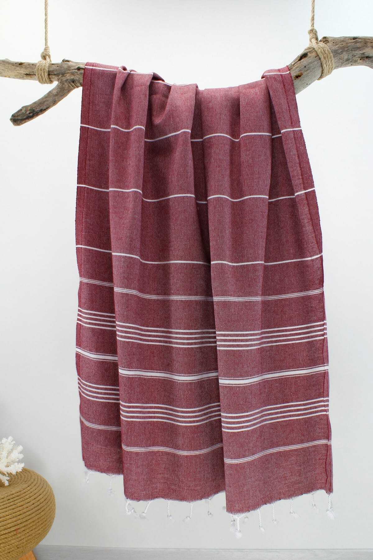 Bedinn-Peshtemal Peşteplaj Claret Red Pst218 1