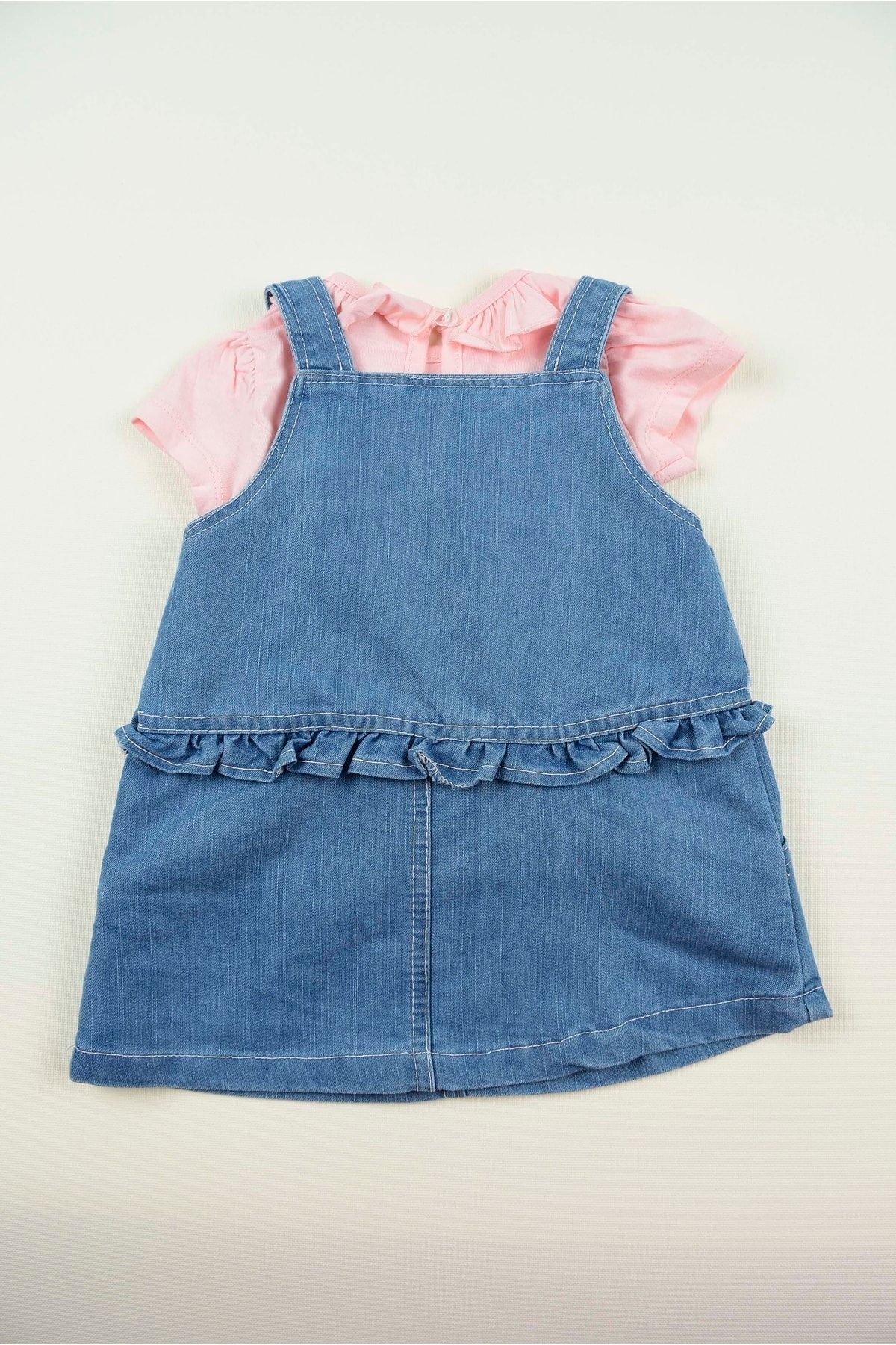 CH QU TOS Baby Girl Sweet Embroidered Gilet Dress Trendyol