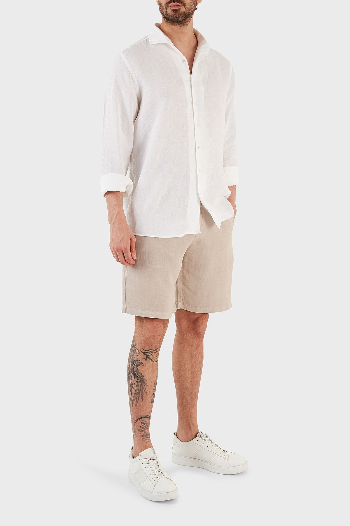 Armani sales linen shorts