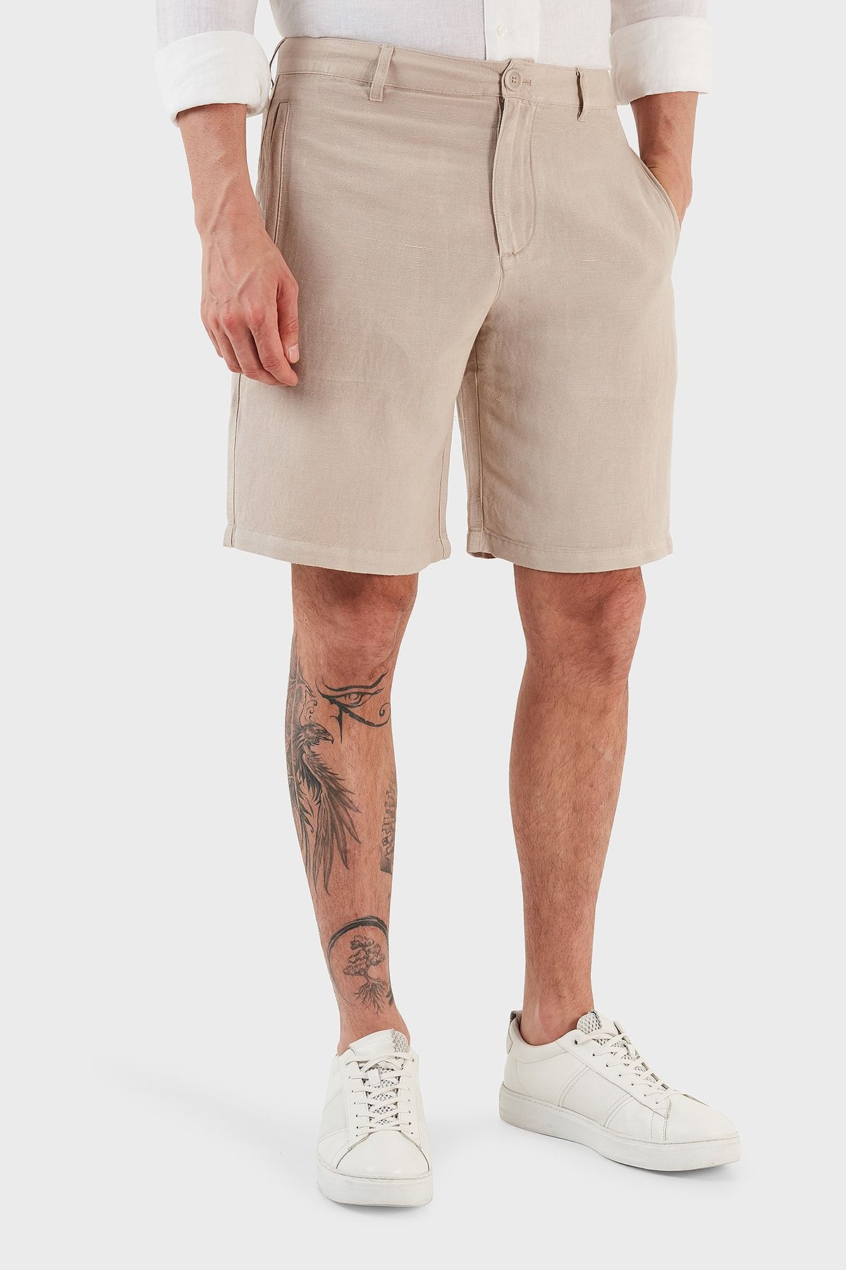 Armani Exchange Linen Rayon Twill Bermuda Men s Bermuda 8nzs67