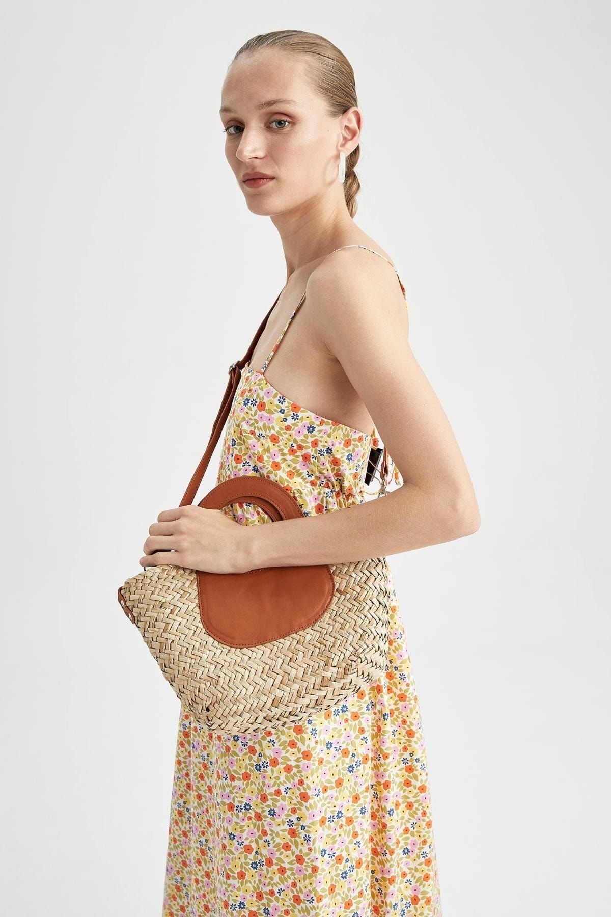 Slouchy straw bag best sale