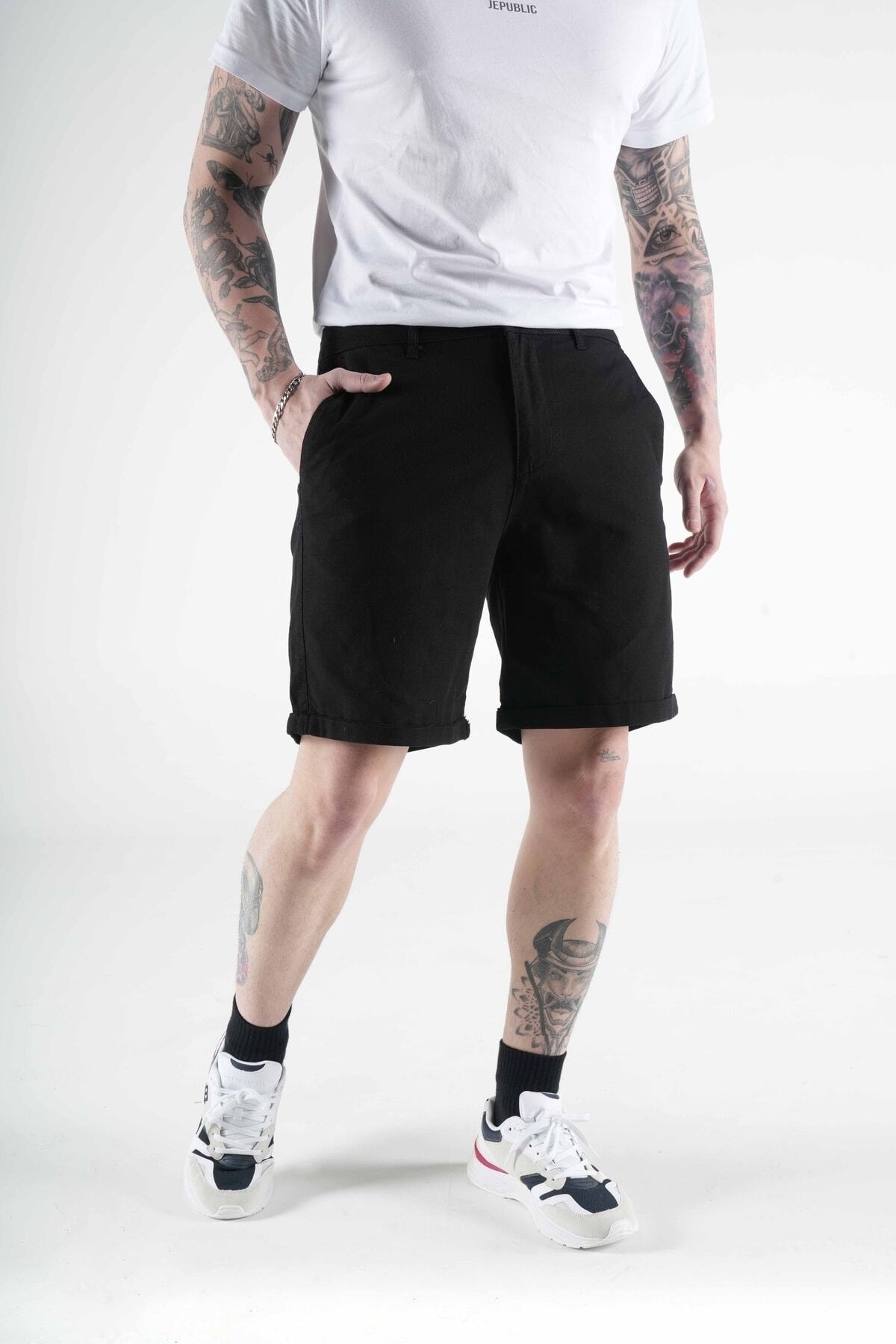 Jepublic-Men's Black Shorts - Model Code: j231049 1