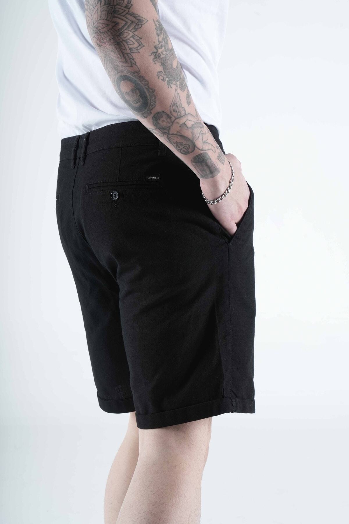 Jepublic-Men's Black Shorts - Model Code: j231049 3
