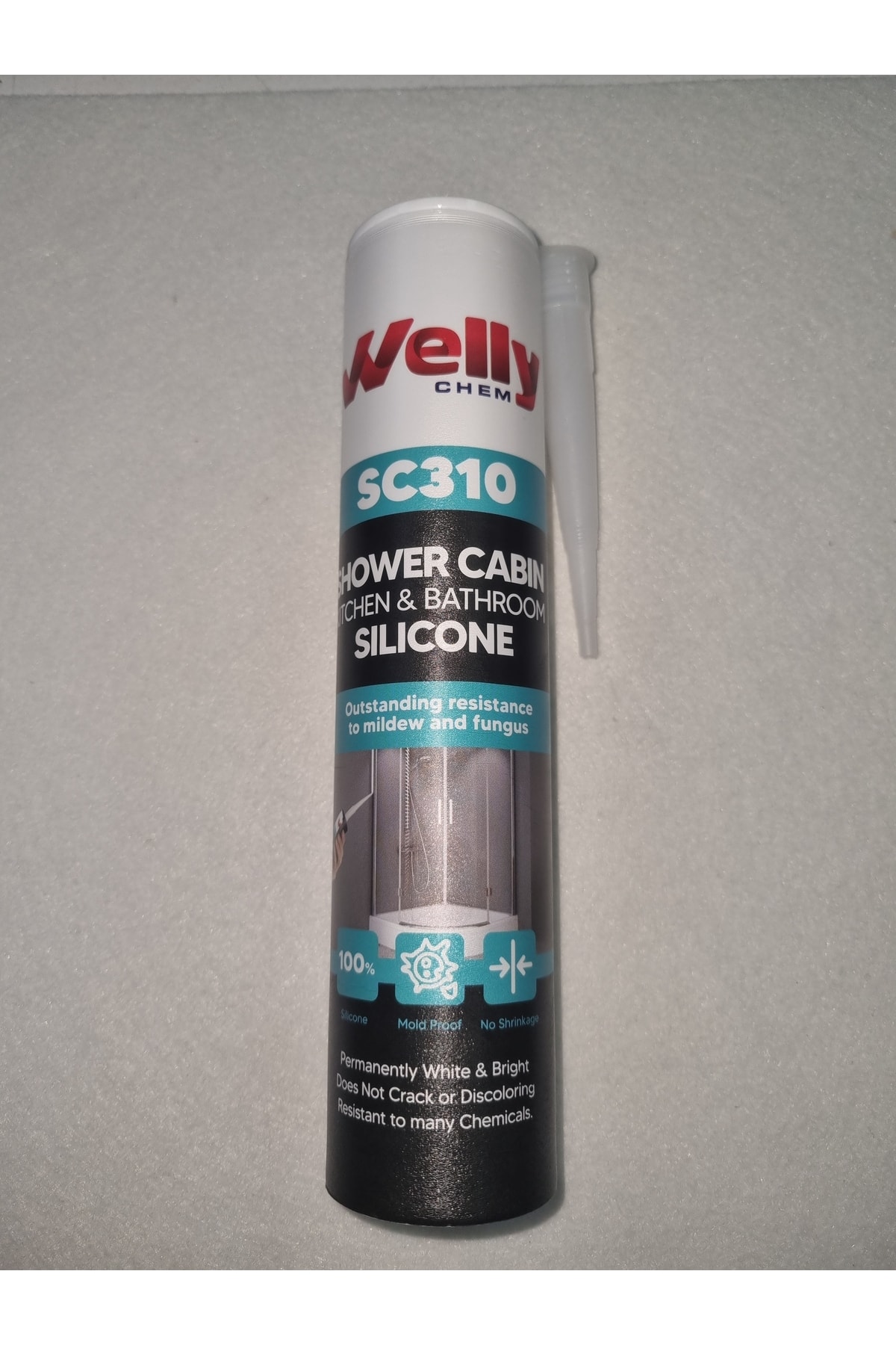 welly chem SC310 Duşakabin-Mutfak-Banyo-Evye Özel Silikonu Şeffaf 280 ml