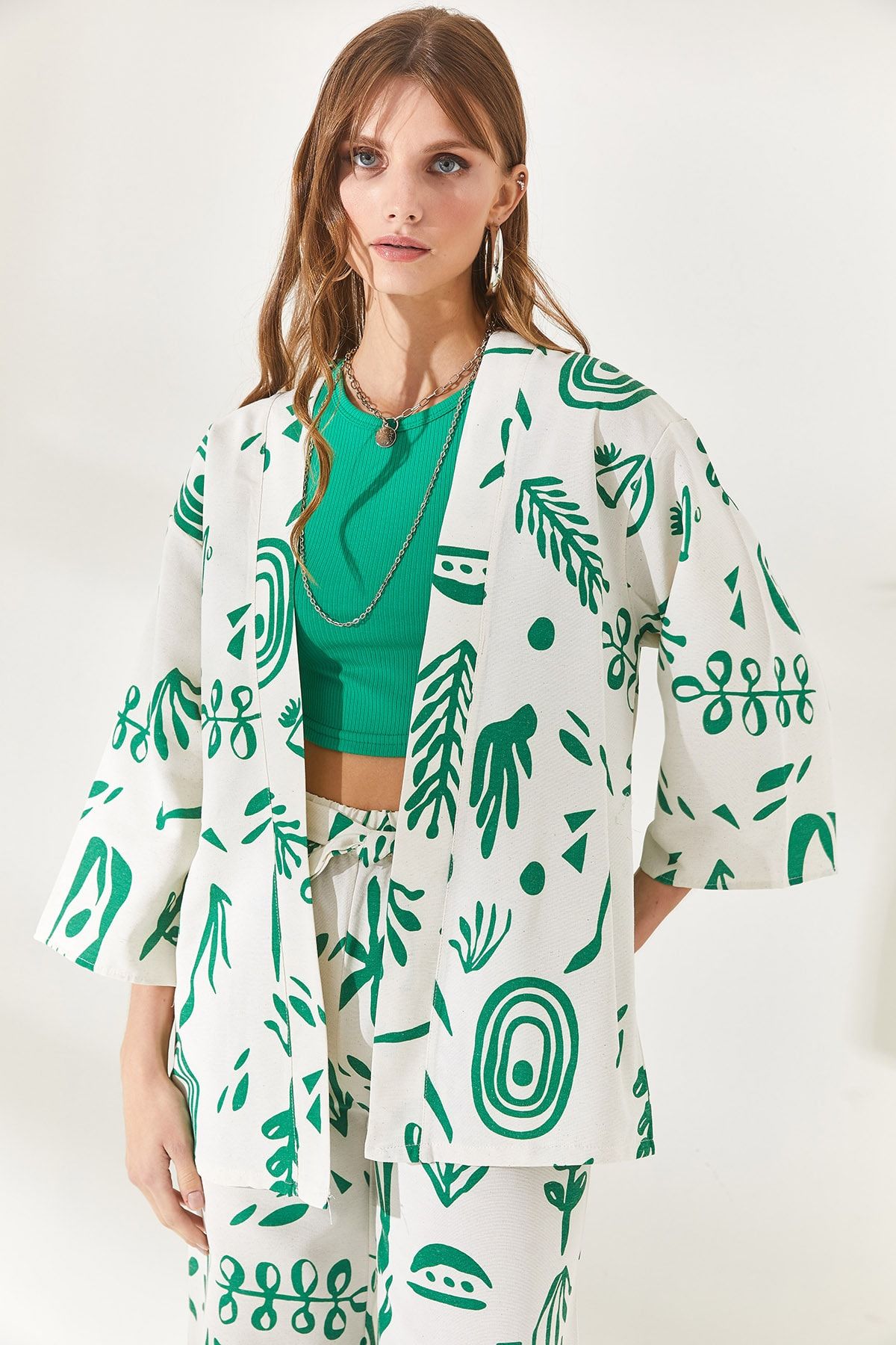 Zara green kimono discount jacket