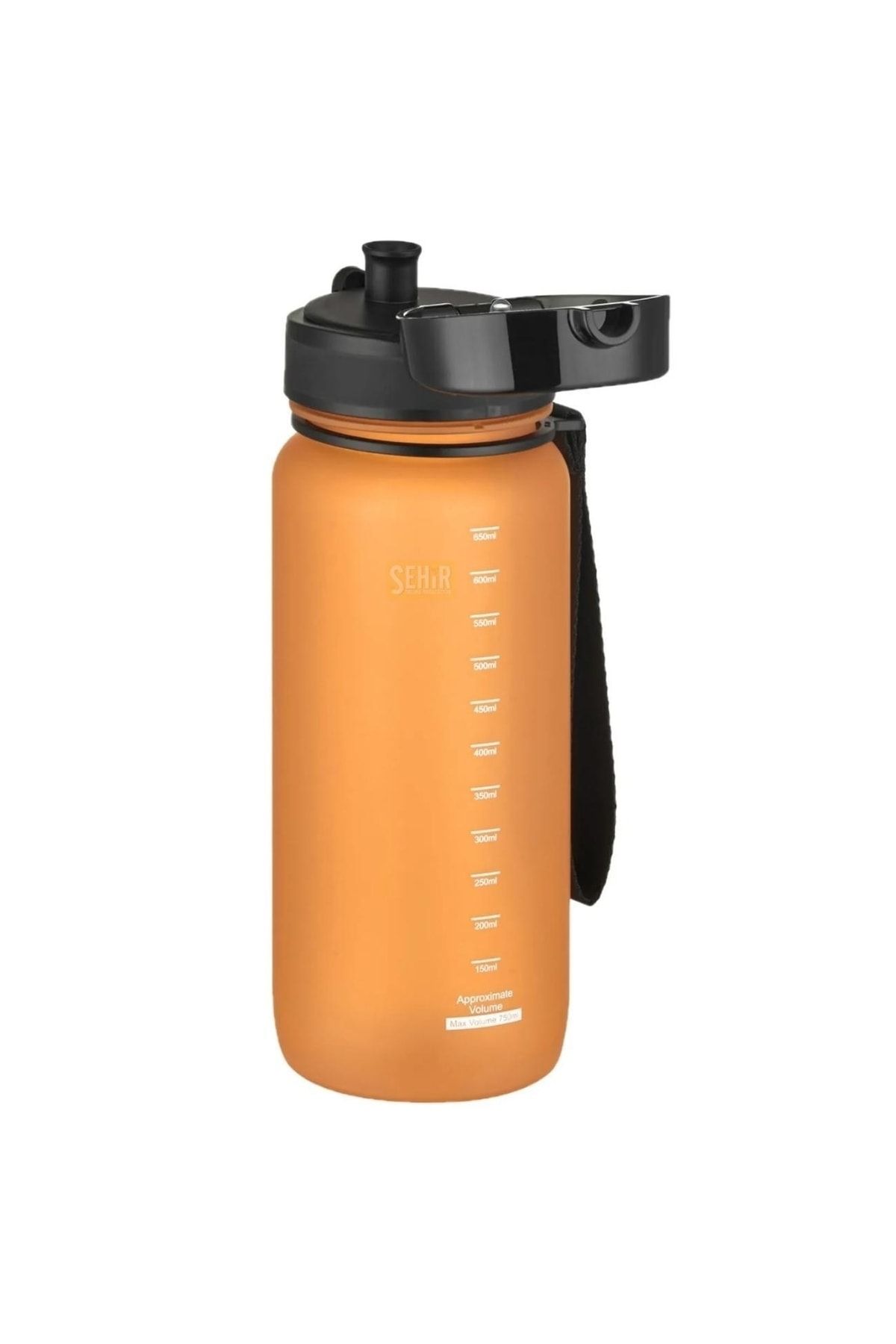 قمقمه ورزشی نارنجی 650 میل مجموعه جدید نرم Tritan Water Uzspace