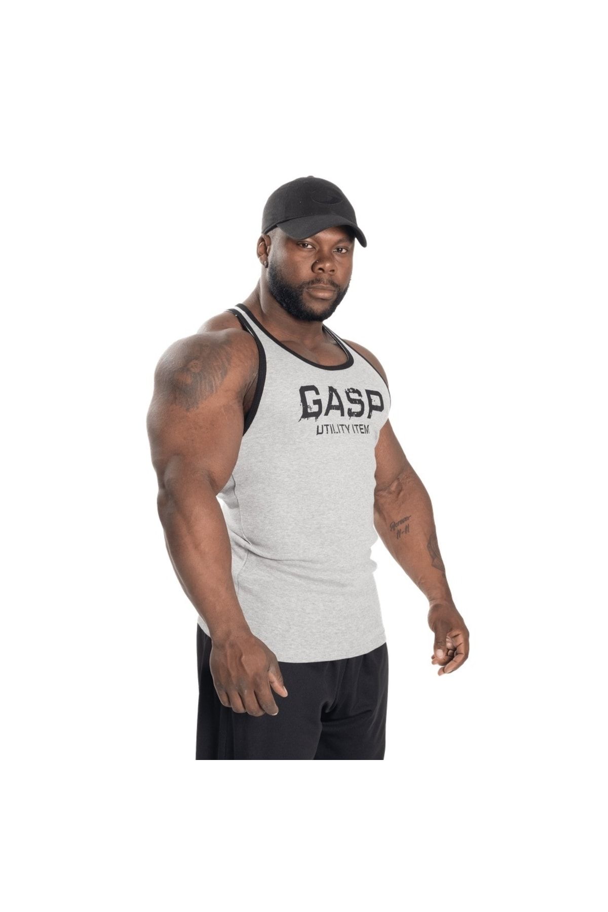 GASP-Ribbed T-back Tank Top 2