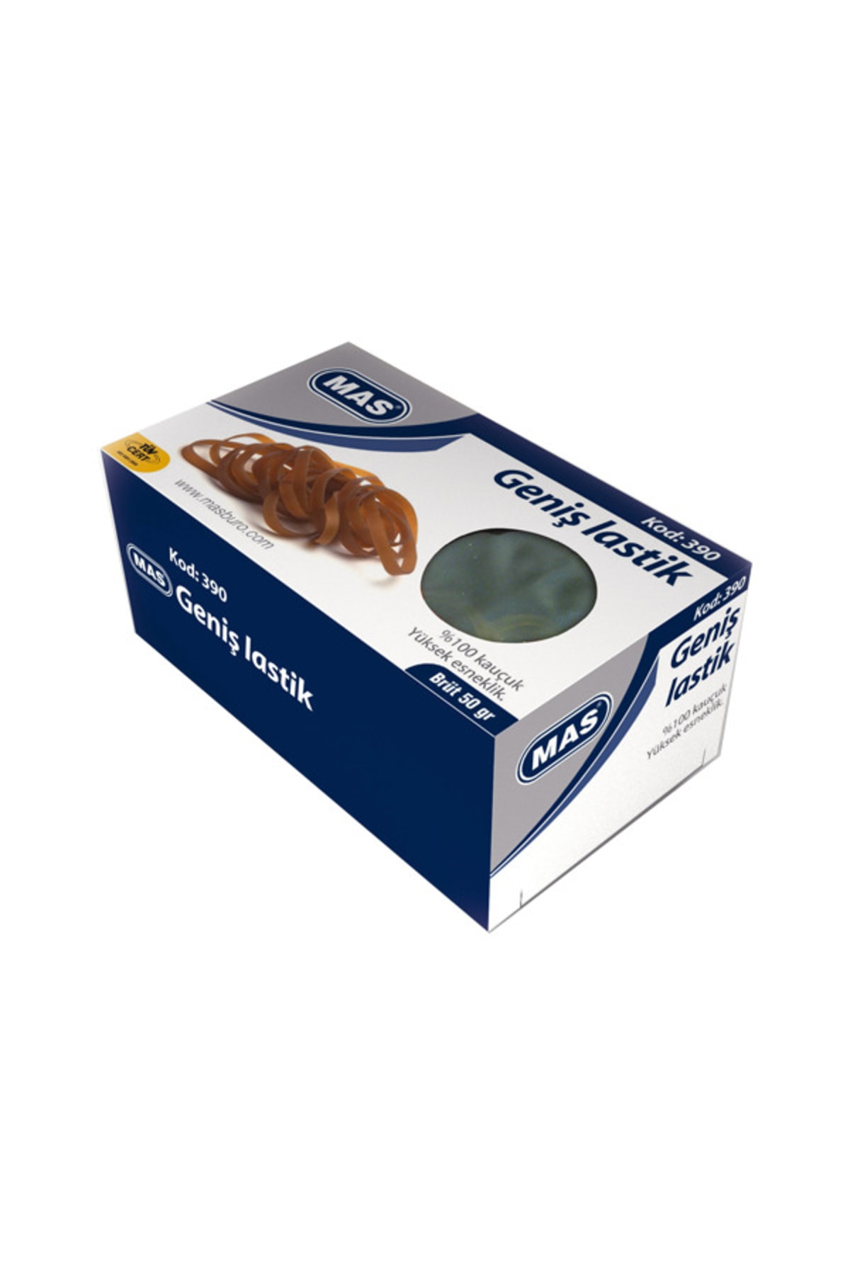 Mas Ambalaj Lastik Kutu Geniş 50 Gr 390