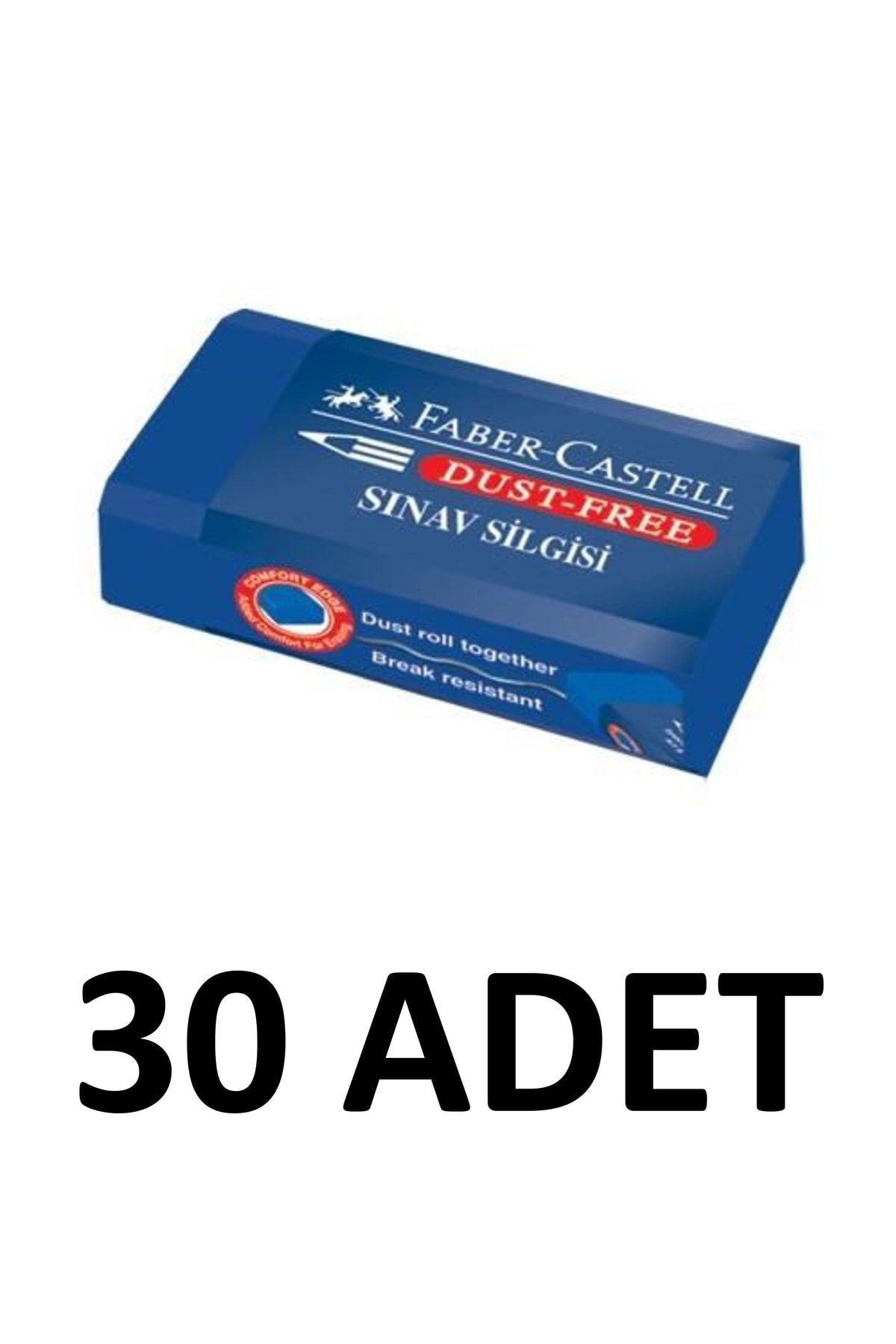 Faber Castell 30 De Bucăți De Șters Pentru Examen Albastru De Dimensiune Medie - One Size