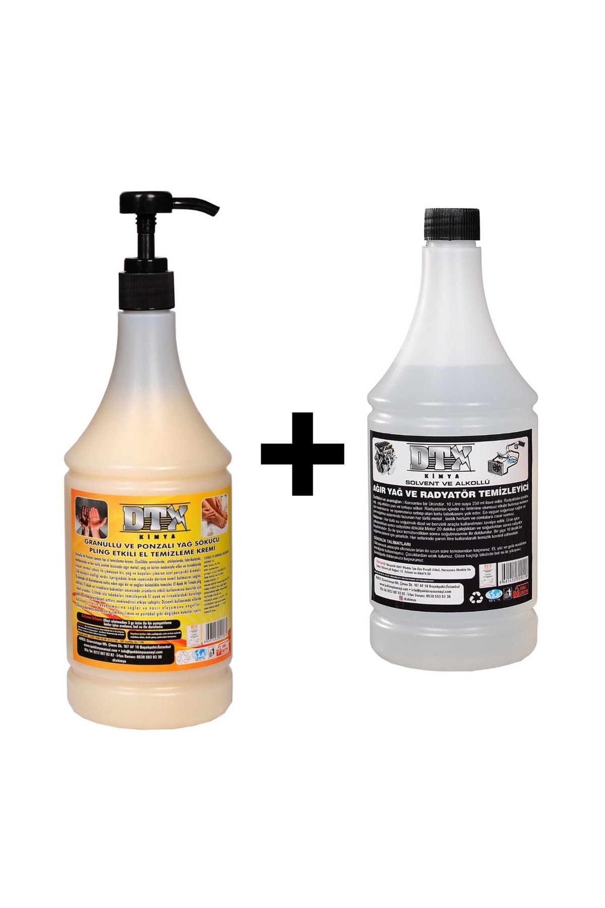 Ponza'lı (talaşlı) El Temizleme Kremi ( Sabunu) 1 Kg & Alkollü Intercooler Temizleme Sıvısı 500 Ml