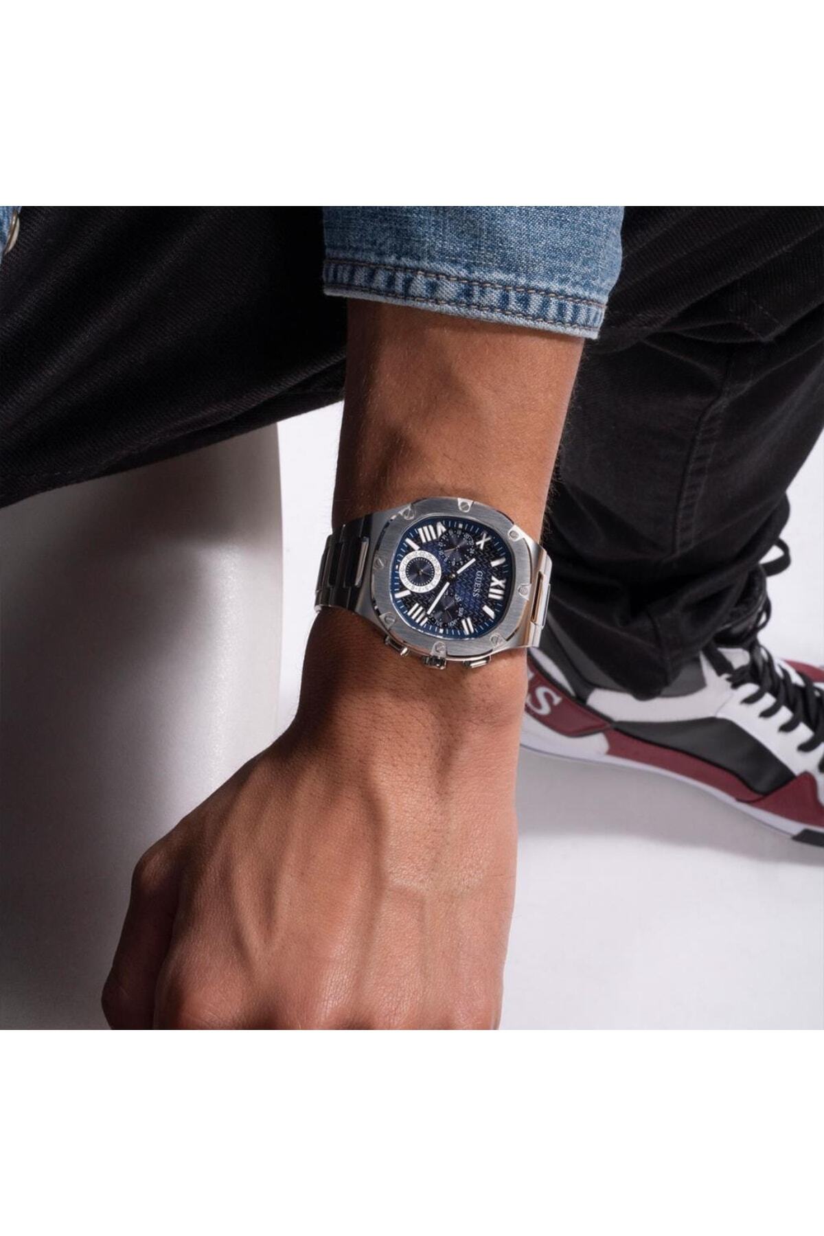 ساعت مردانه نقره اي گسGuess | GUGW0572G1 اورجینال - تصویر 5