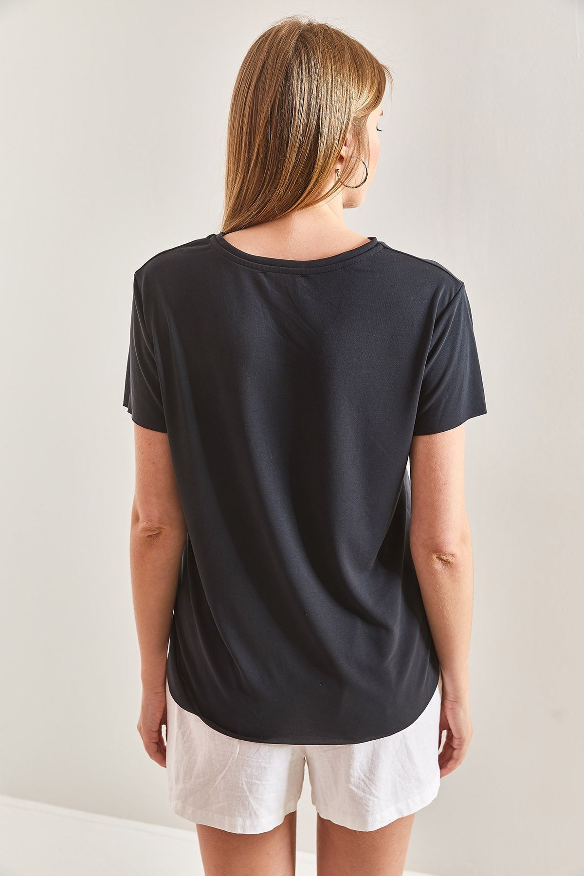 Bianco Lucci-Γυναικείο μπλουζάκι Modal Casual Basic 3