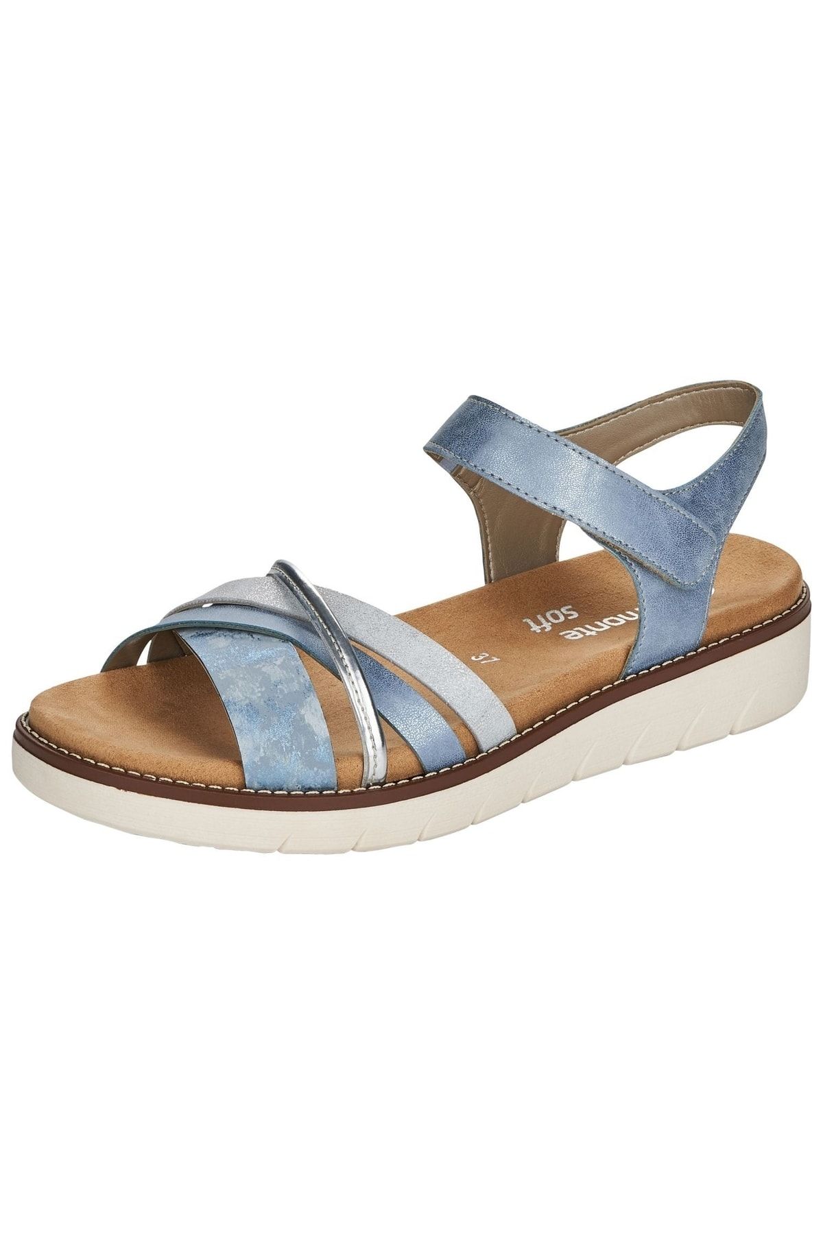 Remonte Sandalette Blau Flacher Absatz