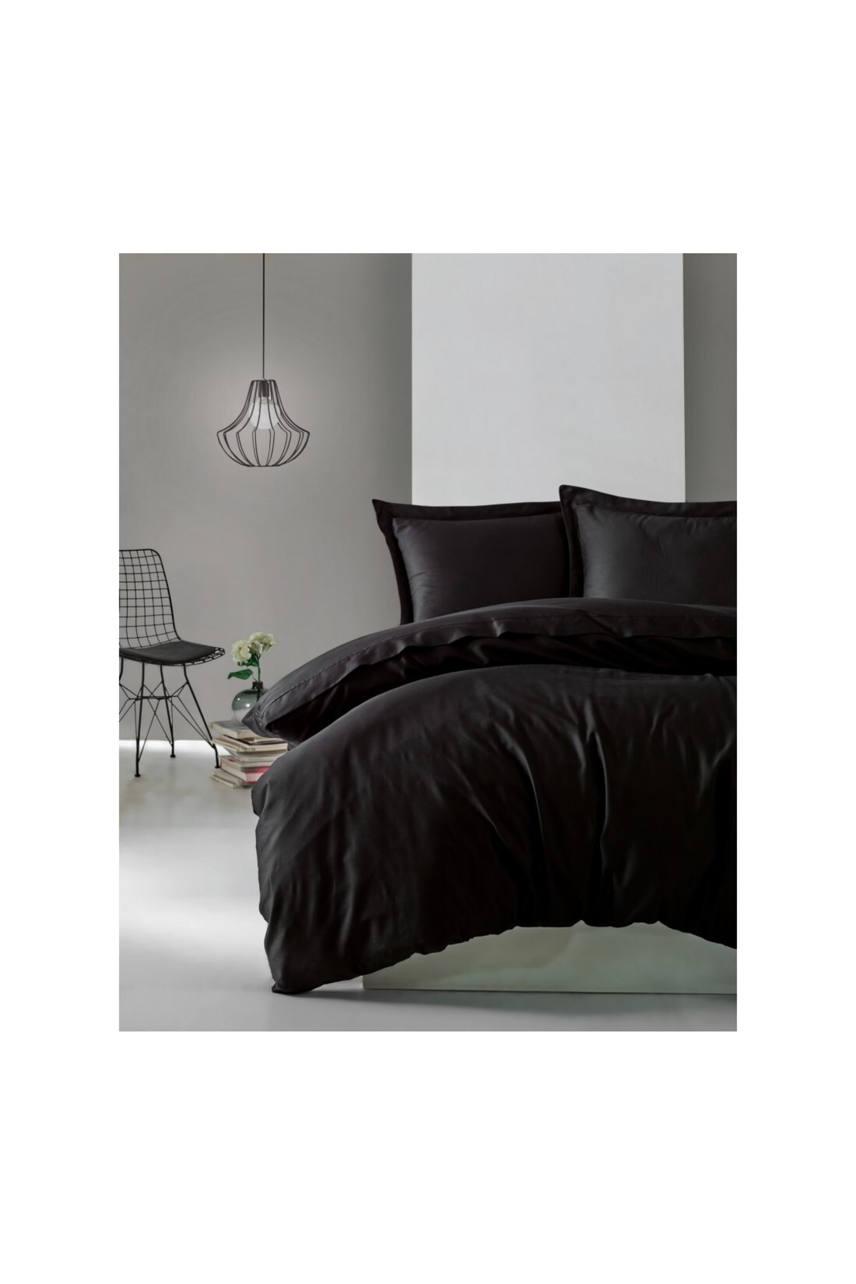 سرویس روتختی کاتن باکس ELEGANT-SATEN-NEV-TAK-SİYAH