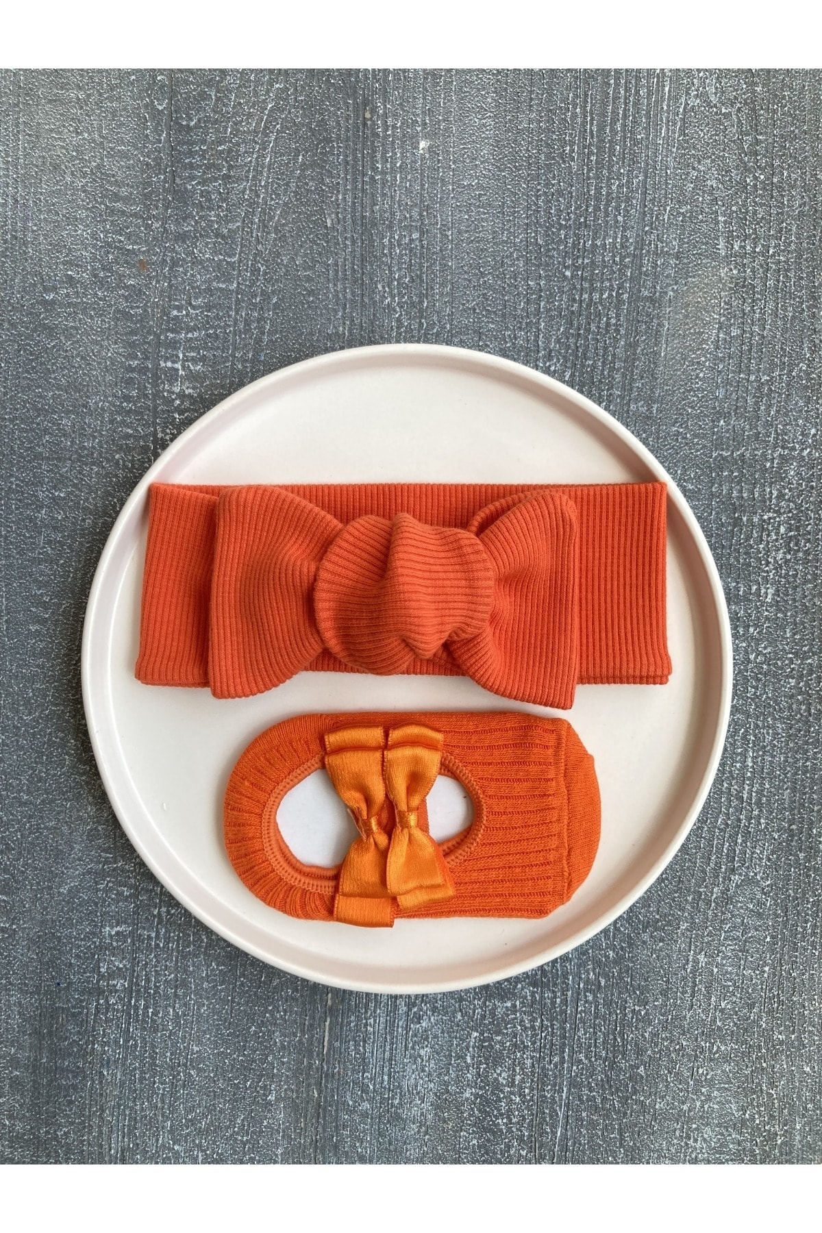 Kız Bebek Bandana Çorap Takım