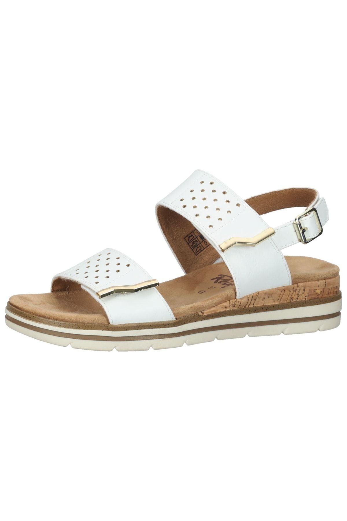 Relife Sandalette Weiß Keilabsatz