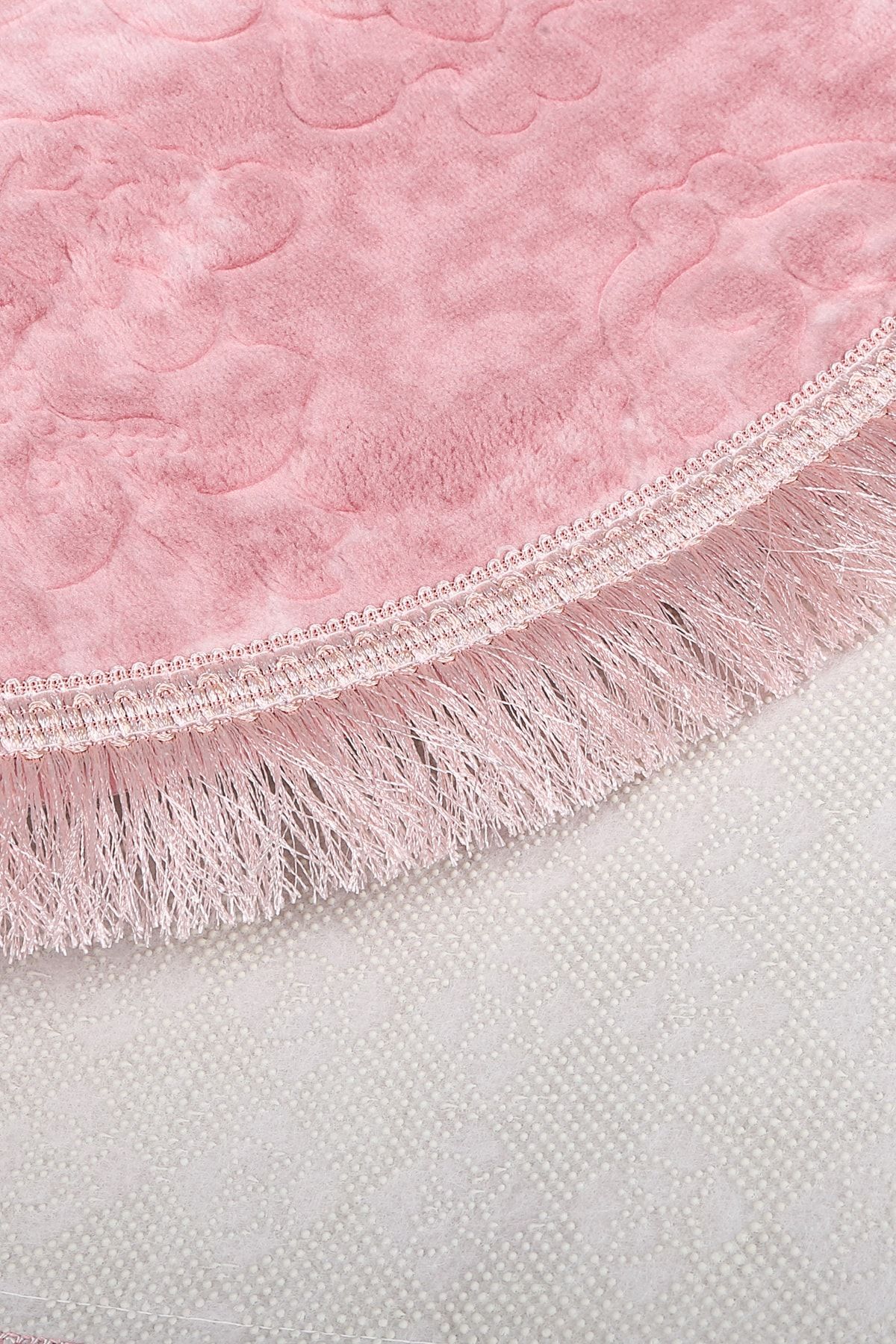 Bonny Home-Saltanat Powder Oval - Children's Teen Room Carpet, Antibacterial and Washable Sports Fringed 5