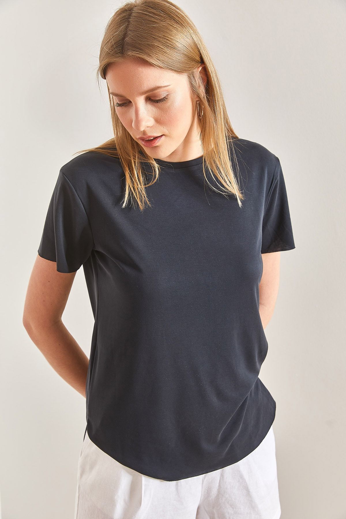 Bianco Lucci-Γυναικείο μπλουζάκι Modal Casual Basic 1