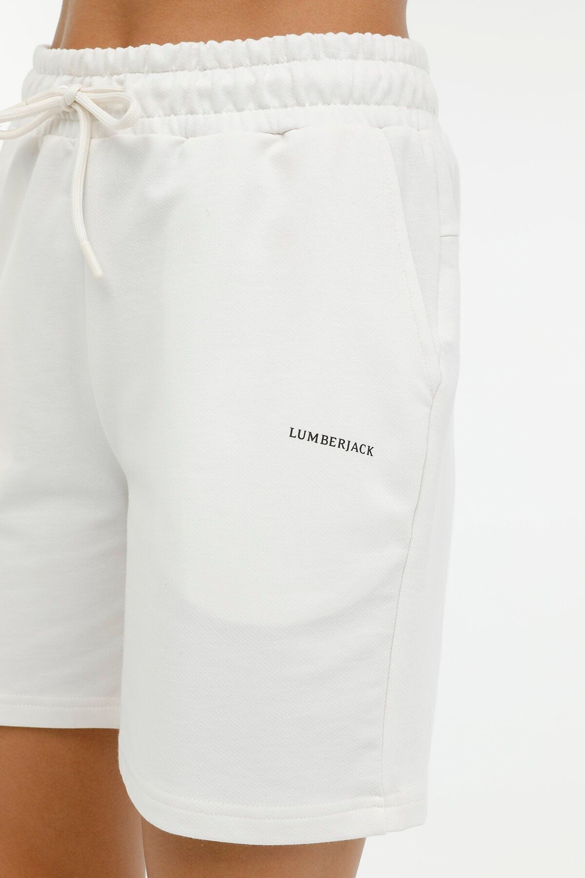 lumberjack-W-ct144 Basic Short 3fx Ecru γυναικείο σορτς 4