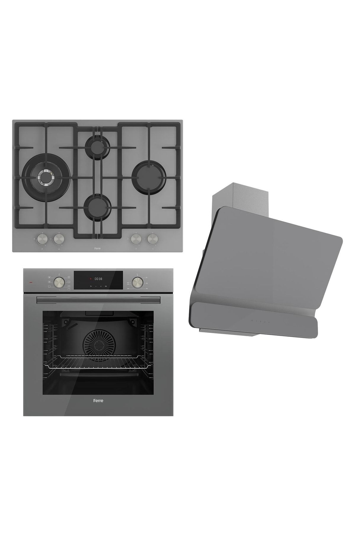 Flowart Serisi Gri Set (ed078+ Qms63cpr +d082 )