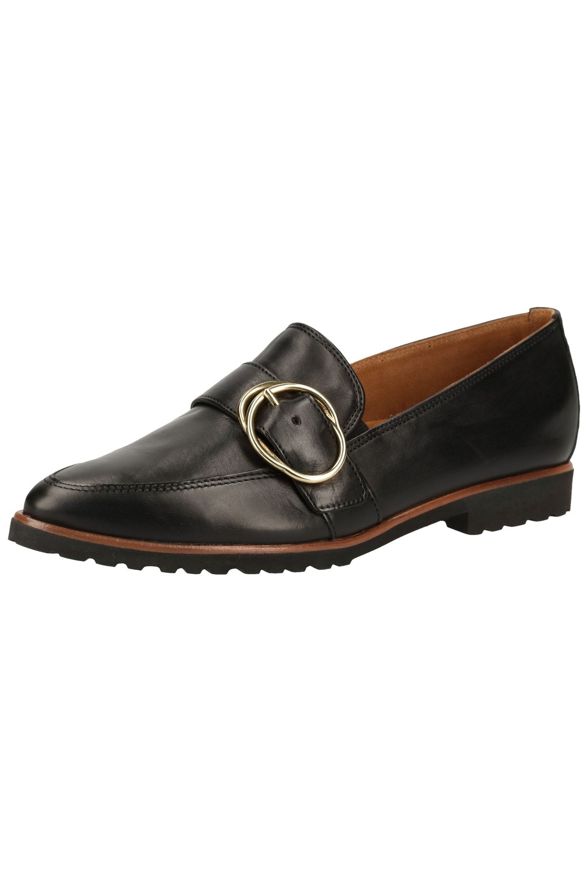 Paul Green Flacher Schuh Schwarz Blockabsatz Fast ausverkauft