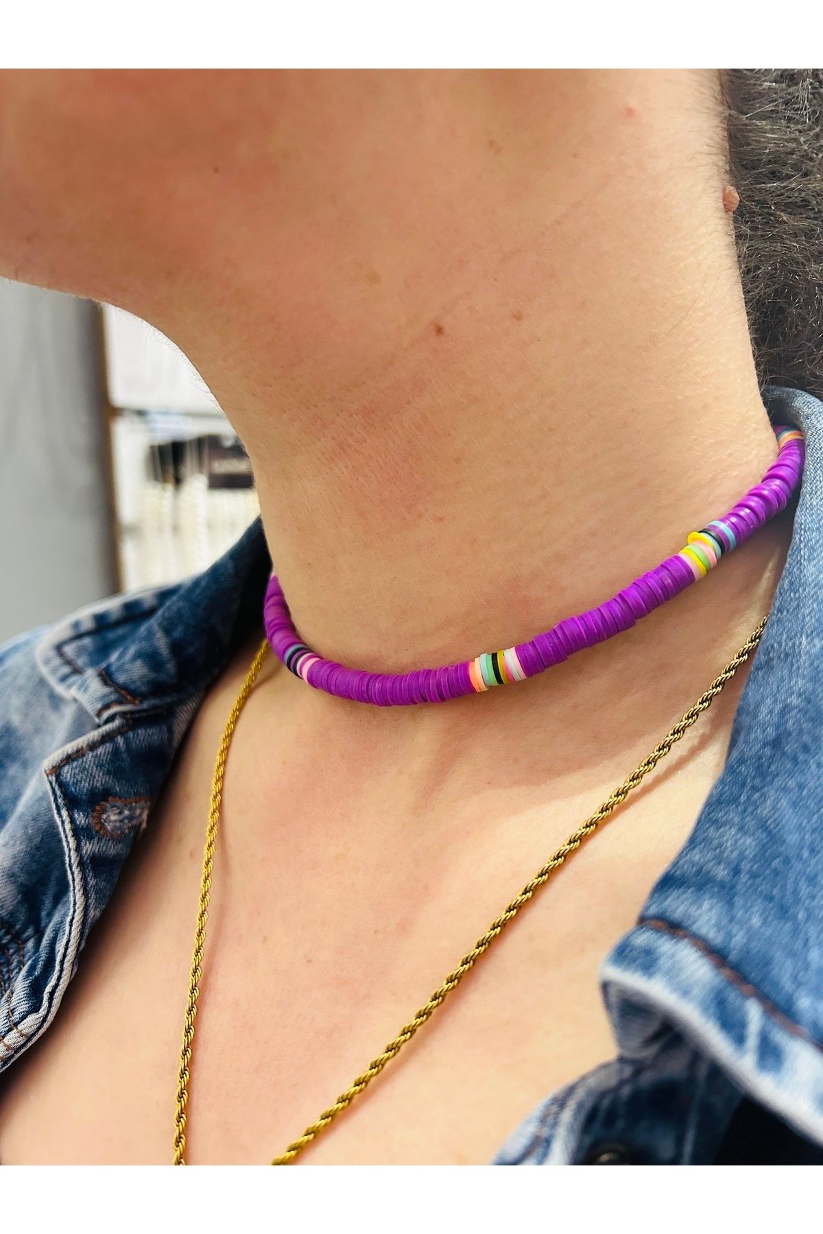 Purple choker on sale