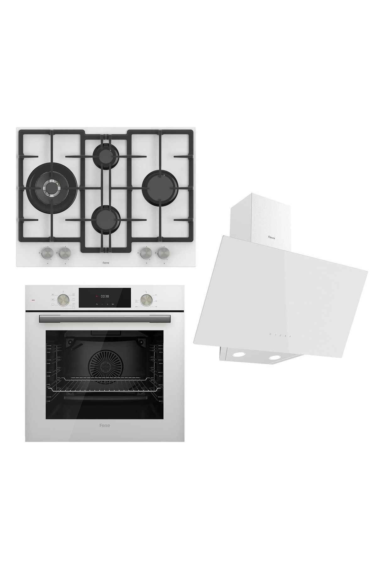 Flowart Serisi Beyaz Set (ed076 + Qms63cb +d078 )