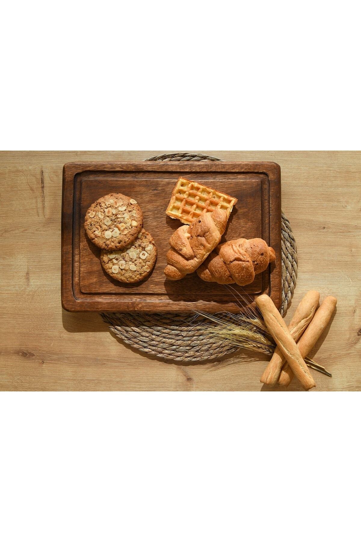 BOHOBAZZAR Akasya Ağacı El Yapımı Dikdörtgen Steak Tahtası Re205 40*24cm