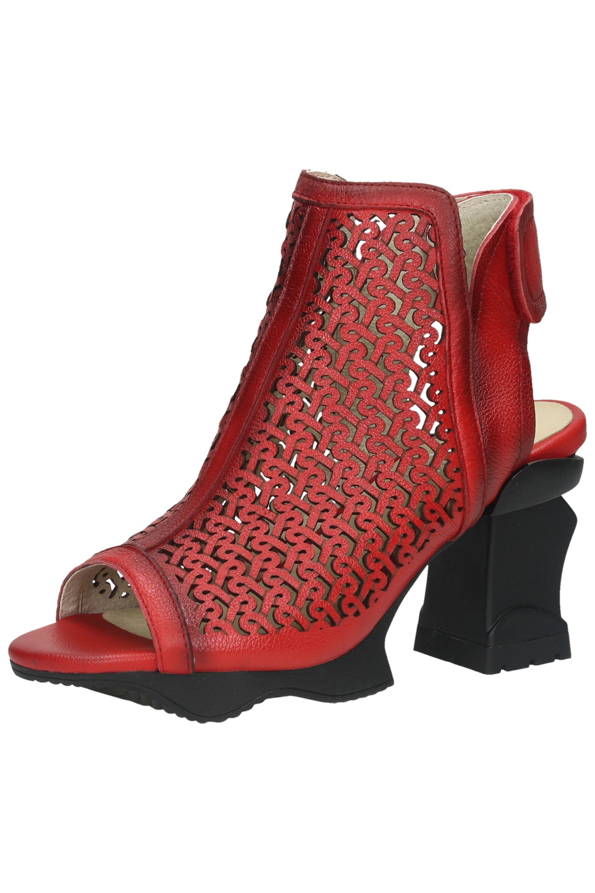 LAURA VITA Sandalette Rot Blockabsatz Fast ausverkauft
