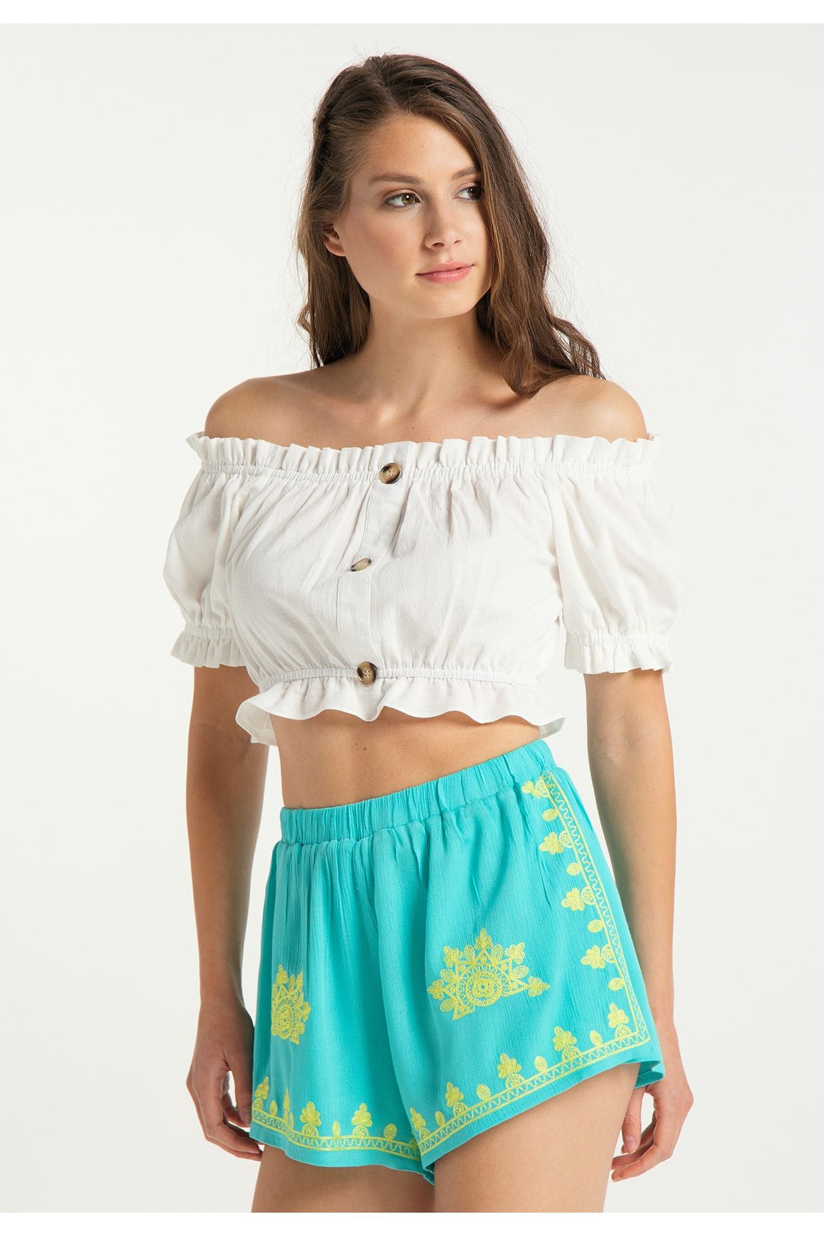Izia Bluse Ecru Regular Fit Fast ausverkauft FN7498