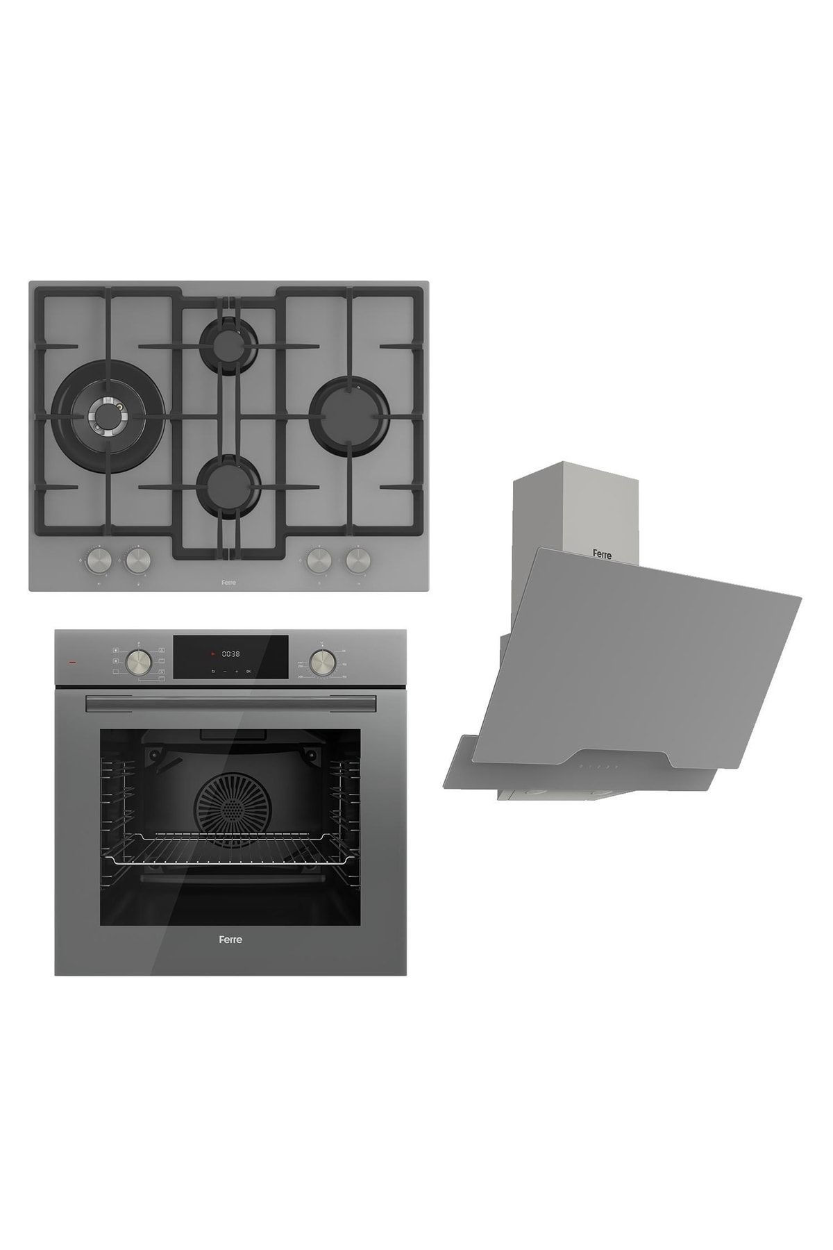 Flowart Serisi Gri Set (ed078+ Qms63cpr +d065 )
