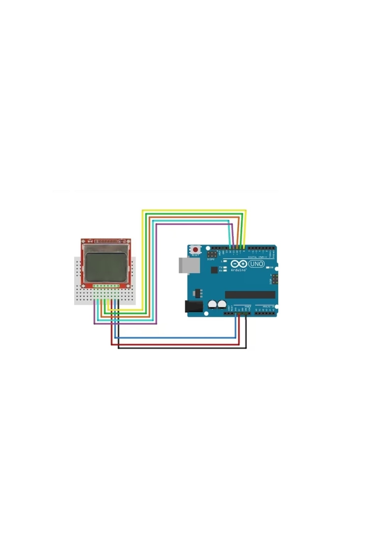 Arduino Joystick- Nokia 5110 Ekranı-nrf24l01+ 2.4ghz Alıcı Verici Modül Ile Oyun Geliştirme Seti 5