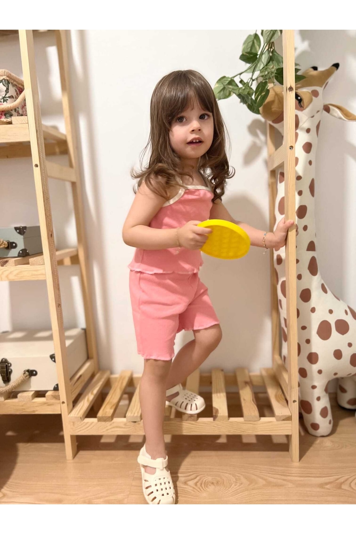 Summer Baby Girl Kids Strappy T-Shirt Shorts 2pcs Set