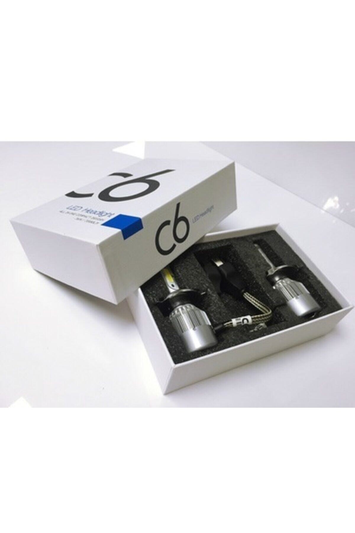 EGELED C6 9005 Hb3 Soket Şimşek Etkili Led Xenon Far Ampulü 6000k Kar Beyaz