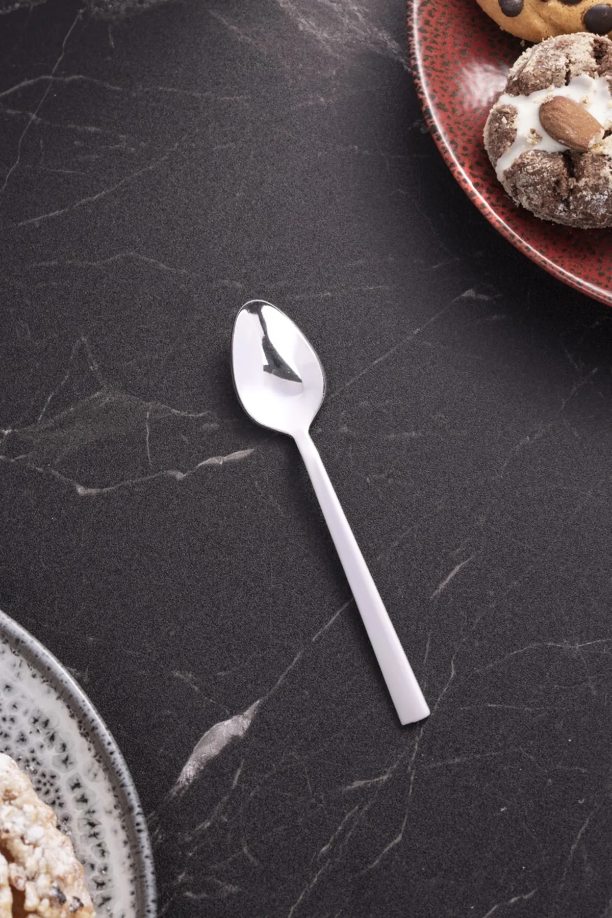 6 Pcs Luxury Tea Spoon Stainless Steel Stick Model Teaspoon 11cm