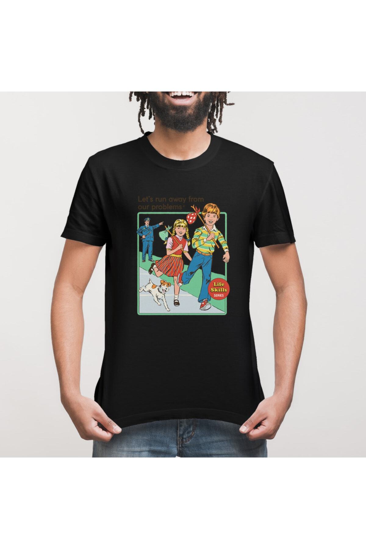 Built By Crazy-Lets Run Away From Our Problems Unisex T-shirt 2