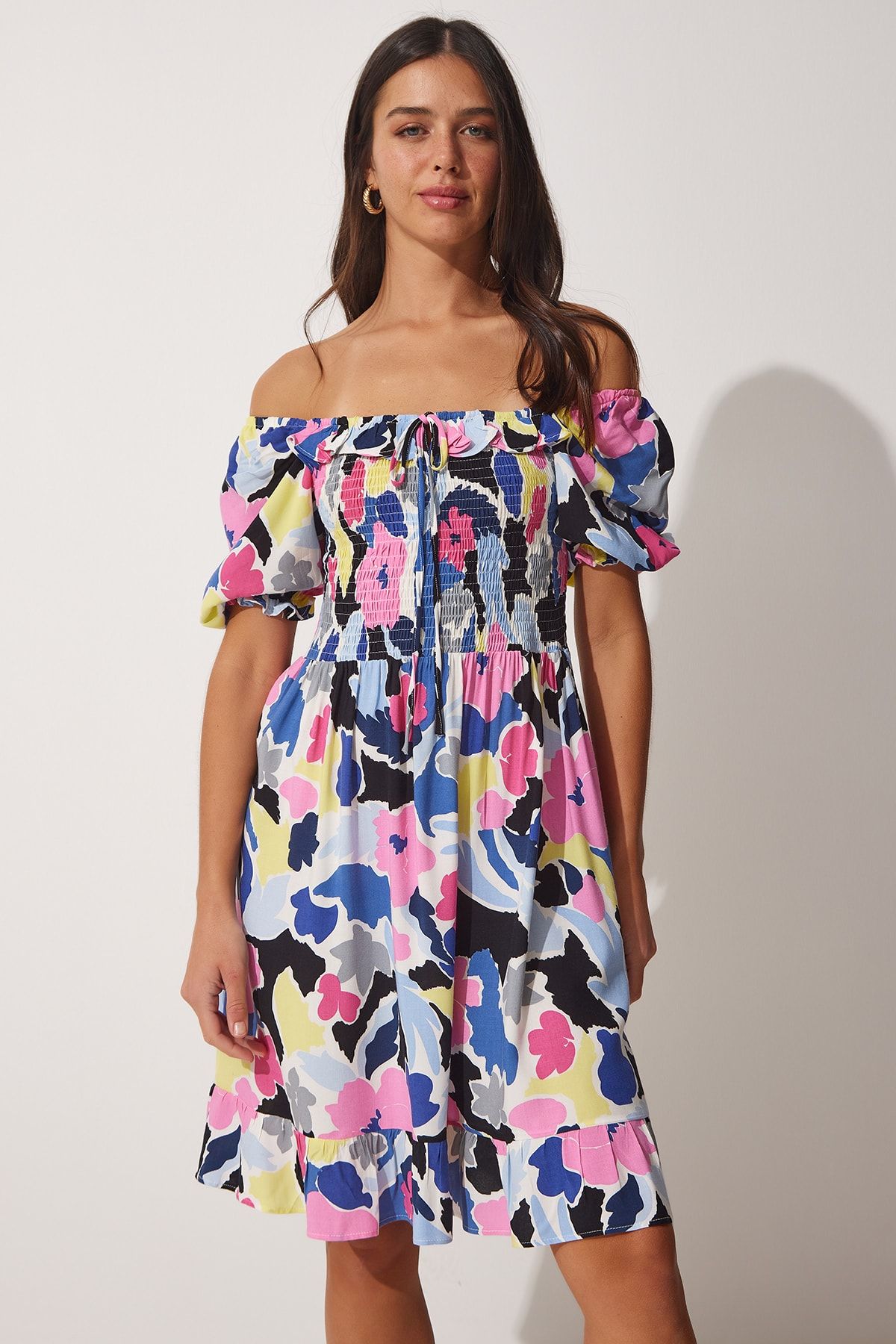 Happiness İstanbul Kleid Rosa A-Linie