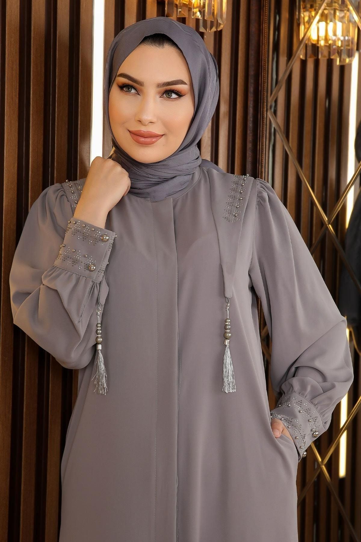 Buttoned abaya hotsell
