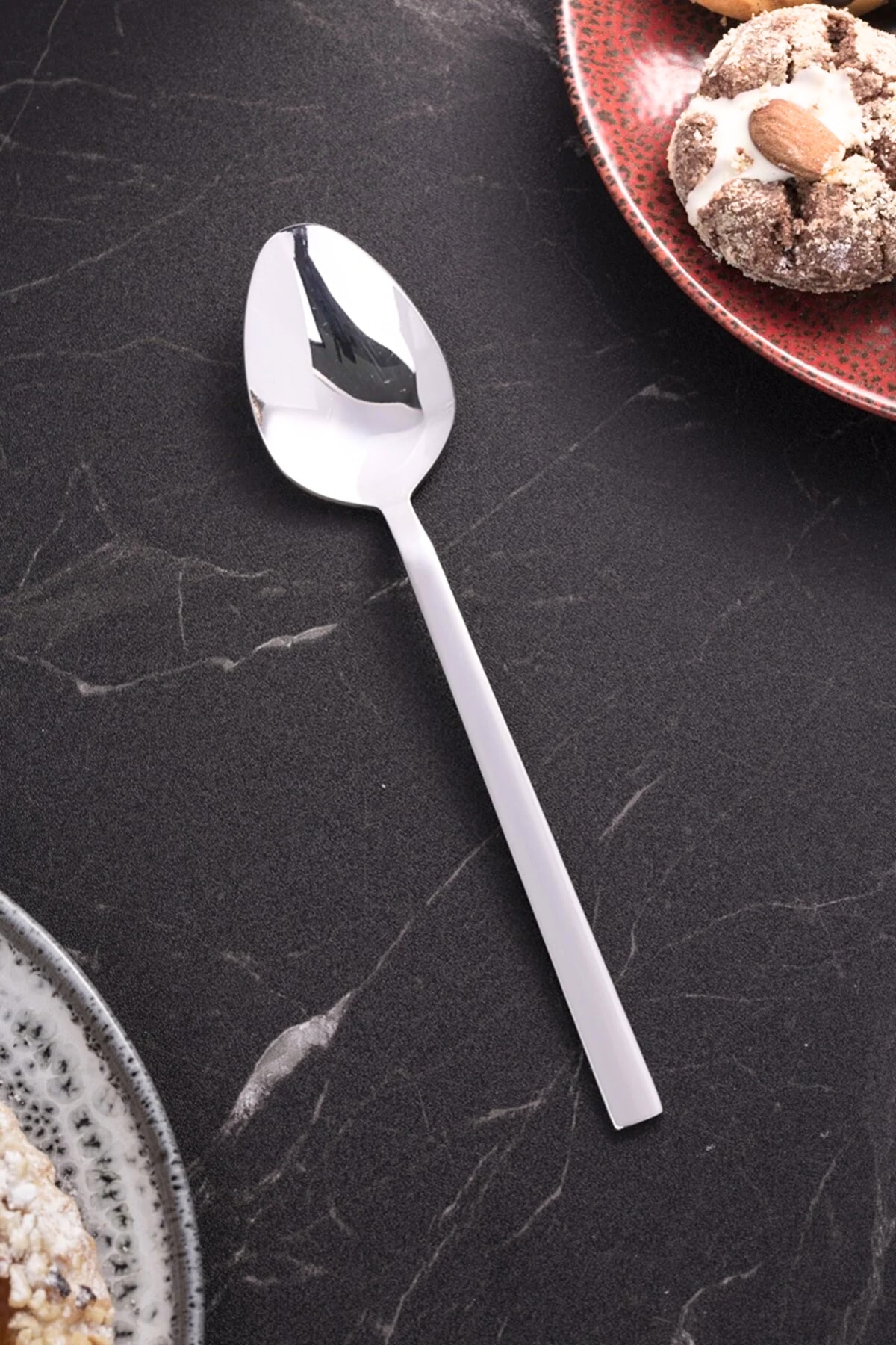 6 Pcs Luxury Dessert Spoon Stainless Steel Stick Model Dessert Spoon 2mm