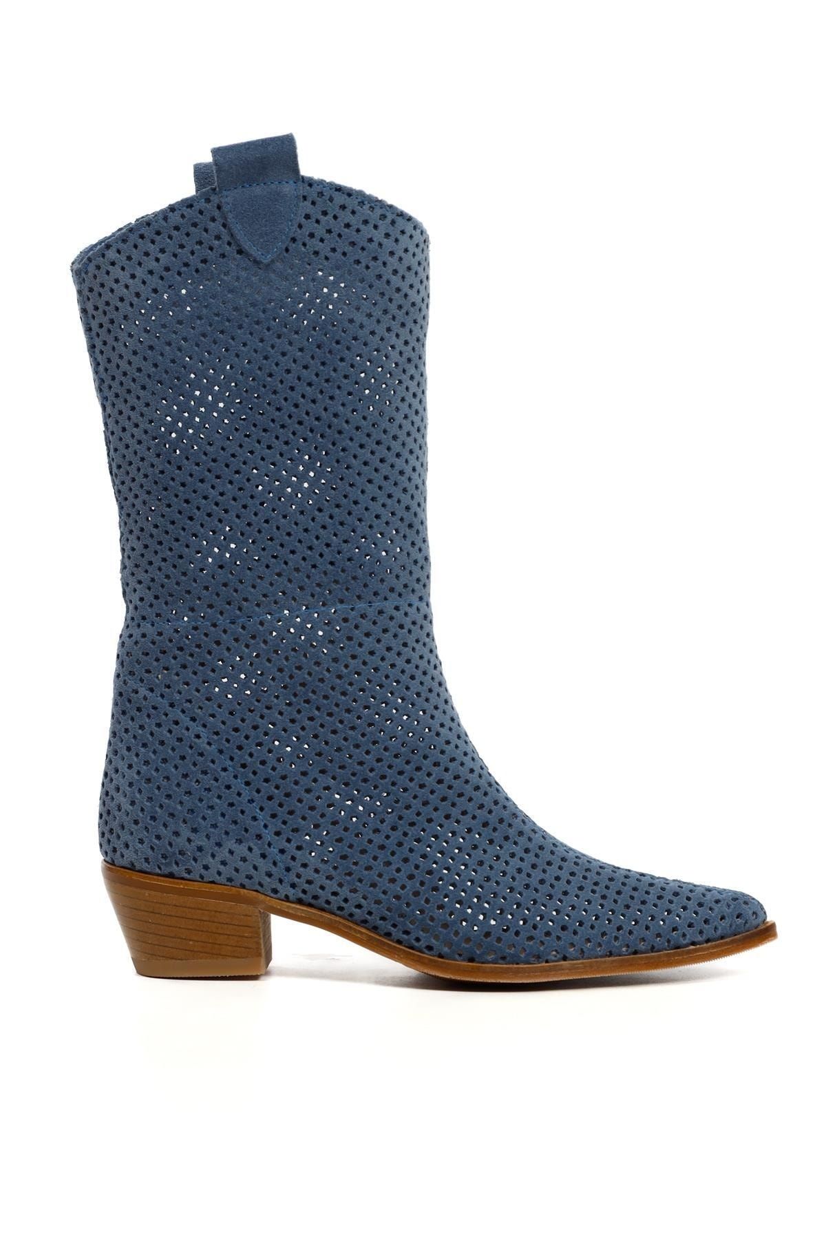 Dark blue shop knee high boots