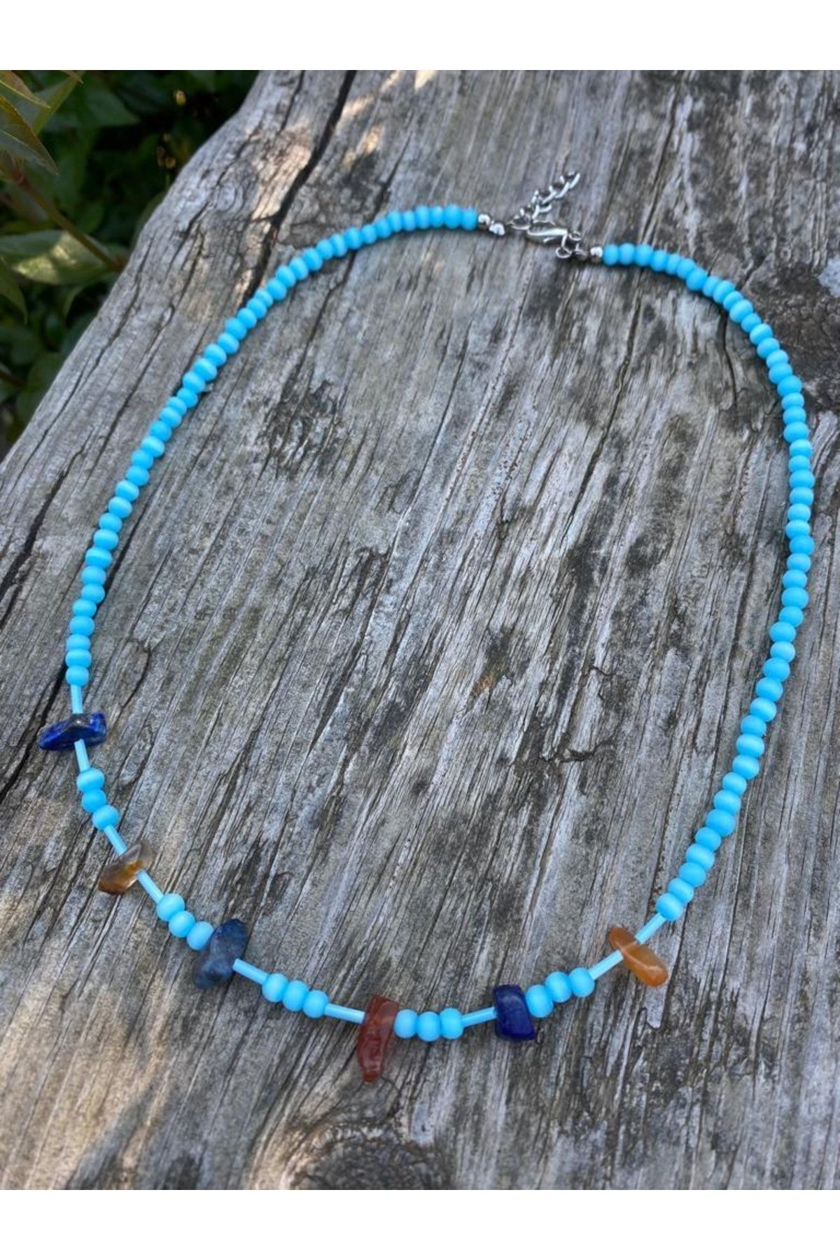 canan dizayn Necklace Turquoise Bead Trendyol