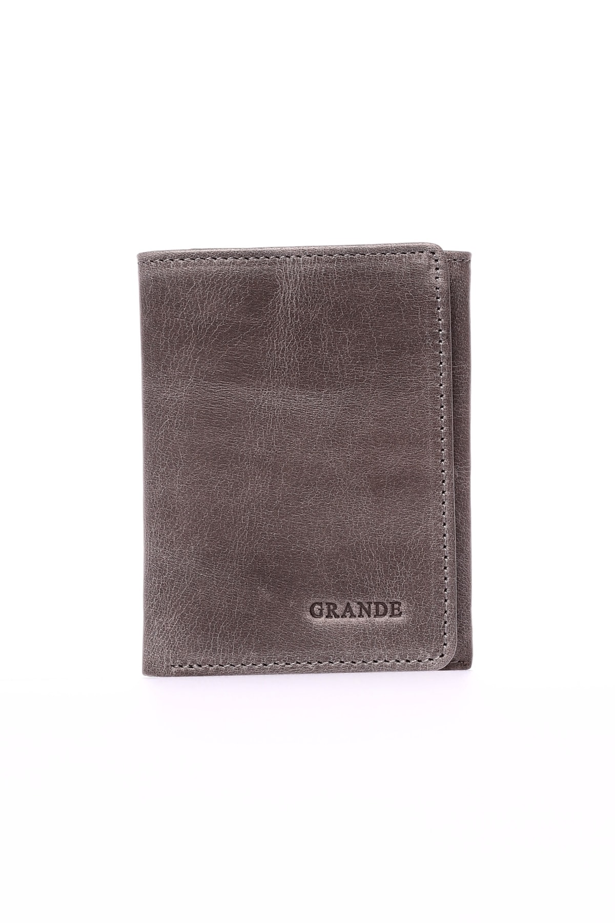 1414 Genuine Leather Men's Wallet Crazy Grey