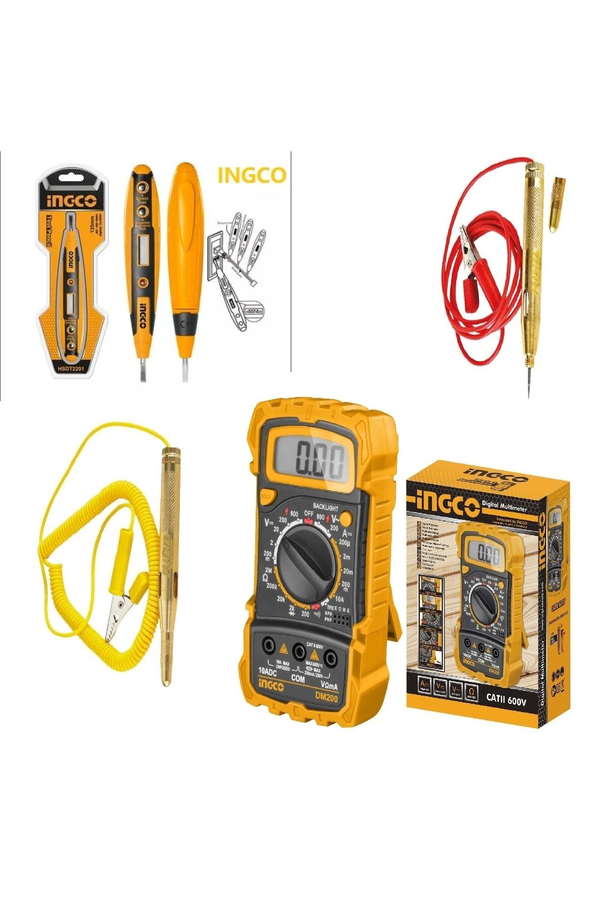 Rico-Auto Check Ingco Digital Digital Avometer Multimeter Measure Tool Current Voltage Resistance Meter 1