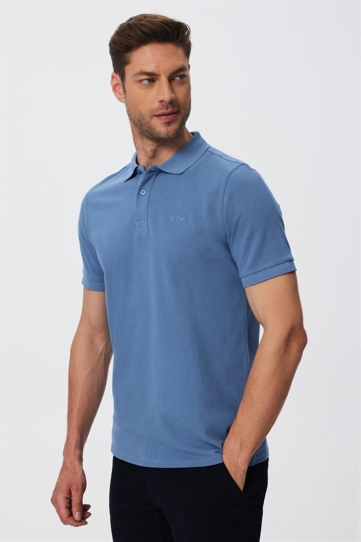 تی شرت آبی مردانه روشن 232 LCM 242048 دوقلوهای Lee Cooper